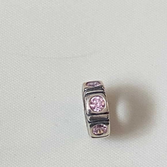 PINK TRINITY SPACER Authentic Pandora Sterling Silver With CZ Charm 925 ALE - Picture 5 of 7